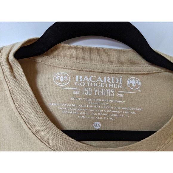 Collectible Men's Bacardi Rum Go Together & The Bat Device Logo T-Shirt Size XLG - Picture 4 of 7